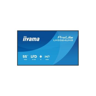   iiyama Prolite 24/7 55", 3840x2160,16:9, 500cd/m2, 6,5ms,5000:1, HDMIx2/USB-C/USBx2/RS232C/RJ45/IR, LH5564UHS-B1AG