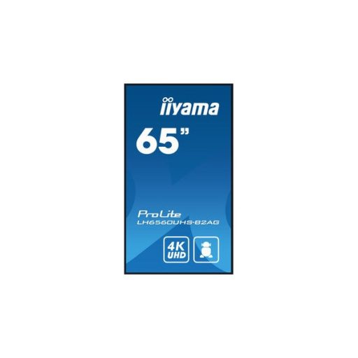 iiyama Prolite 24/7 64,5", 3840x2160,16:9, 500cd/m2, 6,5ms,5000:1, HDMIx3/USBx2/RS232C/RJ45, LH6560UHS-B2AG