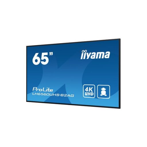 iiyama Prolite 24/7 64,5", 3840x2160,16:9, 500cd/m2, 6,5ms,5000:1, HDMIx3/USBx2/RS232C/RJ45, LH6560UHS-B2AG