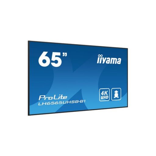 iiyama Prolite IPS 24/7 64,5", 3840x2160,16:9, 800cd/m2, 8ms,1200:1, HDMIx2/DP/USBx2/RS232C/RJ45 LH6565UHSB-B1
