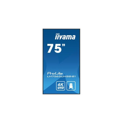 iiyama Prolite IPS 24/7 74,5", 3840x2160,16:9, 800cd/m2, 8ms,1200:1, HDMIx2/DP/USBx2/RS232C/RJ45 LH7565UHSB-B1