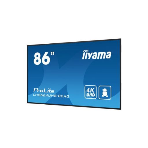 iiyama Prolite IPS 24/7 85,6", 3840x2160,16:9, 500cd/m2, 8ms,1200:1, HDMIx3/USBx2/RS232C/RJ45/IR LH8664UHS-B2AG