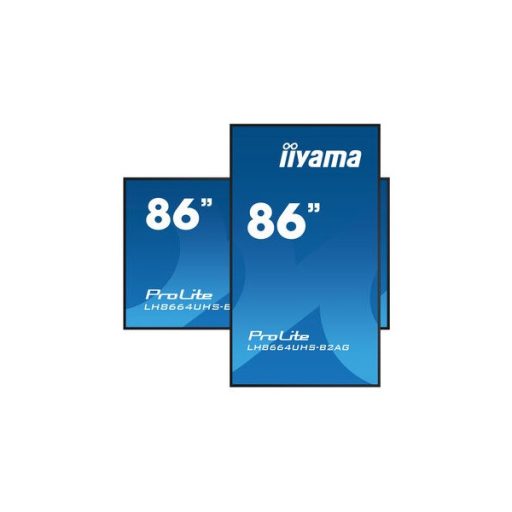iiyama Prolite IPS 24/7 85,6", 3840x2160,16:9, 500cd/m2, 8ms,1200:1, HDMIx3/USBx2/RS232C/RJ45/IR LH8664UHS-B2AG
