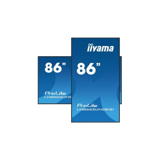 iiyama Prolite IPS 24/7 86", 3840x2160,16:9, 800cd/m2, 8ms,1200:1, HDMIx2/DP/USBx2/RS232C/RJ45 LH8665UHSB-B1