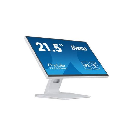 iiyama touch IPS monitor, 21,5", 1920 x 1080, 16:9, 250cd, 5ms, 1000:1, HDMI/DP/USBx2, T2252MSC-W2