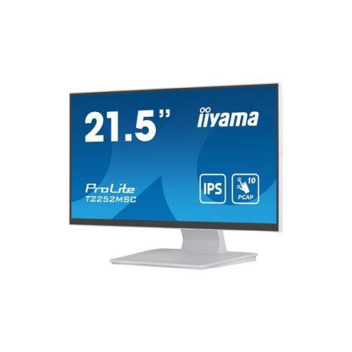 iiyama touch IPS monitor, 21,5", 1920 x 1080, 16:9, 250cd, 5ms, 1000:1, HDMI/DP/USBx2, T2252MSC-W2