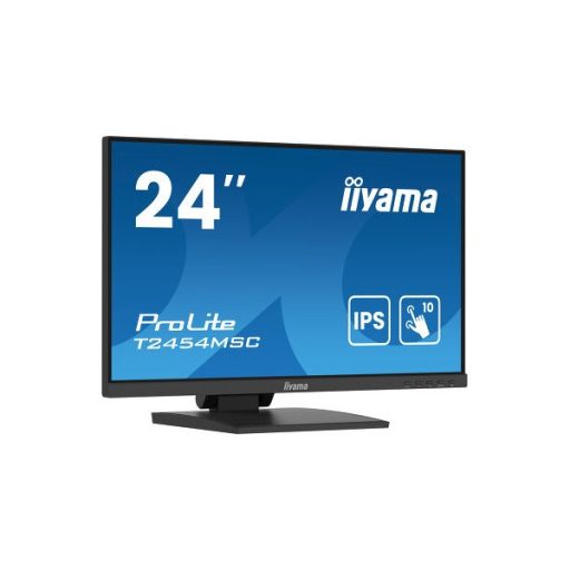 iiyama touch IPS monitor, 23,8", 1920 x 1080, 16:9, 300cd, 4ms, 1000:1, HDMI/DP/USBx2, T2454MSC-B2AG