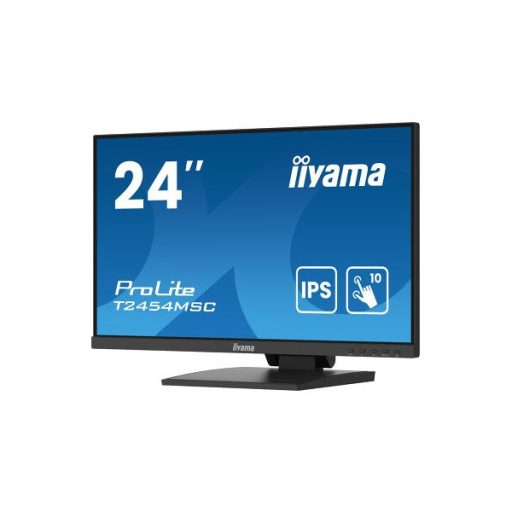 iiyama touch IPS monitor, 23,8", 1920 x 1080, 16:9, 300cd, 4ms, 1000:1, HDMI/DP/USBx2, T2454MSC-B2AG