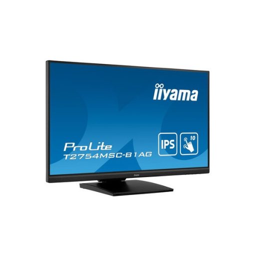 iiyama touch IPS monitor, 27", 1920 x 1080, 16:9, 300cd, 4ms, 1000:1, VGA/HDMI/USB, T2754MSC-B1AG