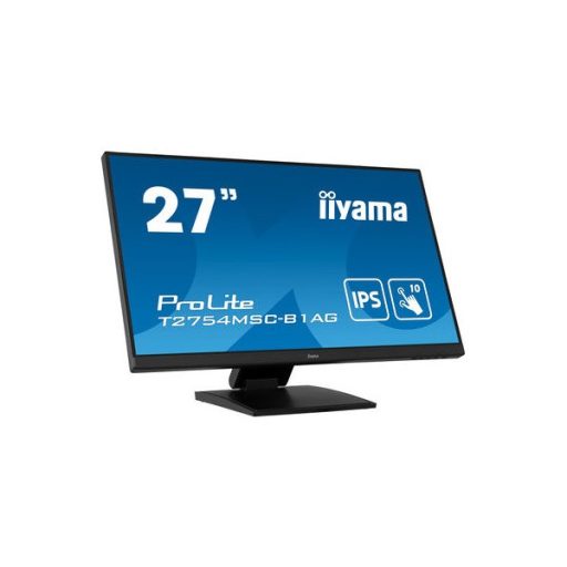 iiyama touch IPS monitor, 27", 1920 x 1080, 16:9, 300cd, 4ms, 1000:1, VGA/HDMI/USB, T2754MSC-B1AG