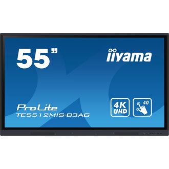   iiyama touch IPS monitor, 55", 3840 x 2160, 16:9, 400cd, 8ms, 1200:1, VGA/HDMIx4/USB-C/USBx5/RJ45x3/RS-232c/IR