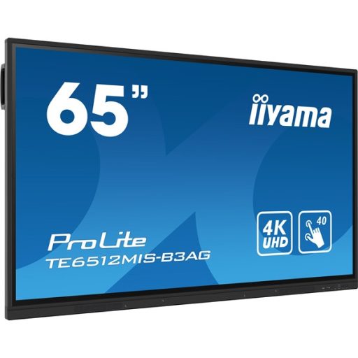 iiyama touch IPS monitor, 65", 3840 x 2160, 16:9, 400cd, 8ms, 1200:1, VGA/HDMIx4/USB-C/USBx5/RJ45x3/RS-232C/IR