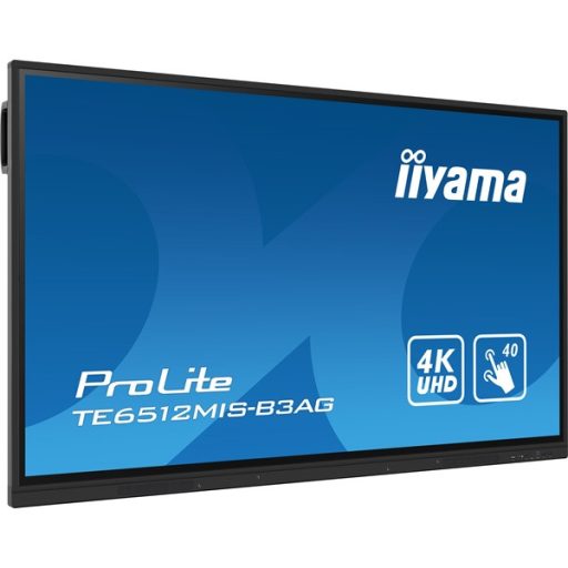 iiyama touch IPS monitor, 65", 3840 x 2160, 16:9, 400cd, 8ms, 1200:1, VGA/HDMIx4/USB-C/USBx5/RJ45x3/RS-232C/IR