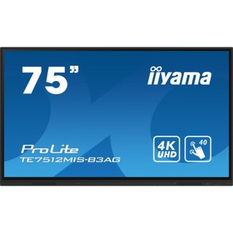   iiyama touch IPS monitor, 75", 3840 x 2160, 16:9, 400cd, 8ms, 1200:1, VGA/HDMIx4/USB-C/USBx5/RJ45x3/RS-232C/IR