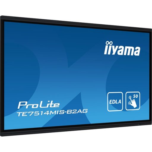 iiyama 24/7 interaktív kijelző, 75" , 3840 x 2160, 16:9, 450cd, 8ms, 5000:1,HDMIx5/DP/USB-Cx3/USBx6/RS-232c/RJ45x2/IR