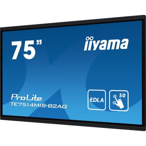 iiyama 24/7 interaktív kijelző, 75" , 3840 x 2160, 16:9, 450cd, 8ms, 5000:1,HDMIx5/DP/USB-Cx3/USBx6/RS-232c/RJ45x2/IR