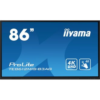   iiyama 24/7 interaktív kijelző, 85,6" , 3840 x 2160, 16:9, 400cd, 8ms, 4000:1,VGA/HDMIx4/USB-C/USBx5/RS-232c/RJ45x2/IR