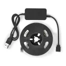 Nedis BTLS20RGBW RGB/meleg fehér Bluetooth LED szalag, IP20, 2m, 2700 K, 380 lm, Android™ / IOS, TV háttérvilágítás