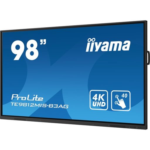 iiyama 24/7 interaktív kijelző, 97,5" 3840 x 2160, 16:9, 400cd, 8ms,1200:1,VGA/HDMIx4/USB-C/USBx5/RS-232c/RJ45x3/IR