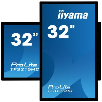   iiyama 24/7 touch monitor, 31,5", 1920 x 1080, 16:9, 500cd, 8ms, 3000:1, VGA/HDMI/DP TF3215MC-B2