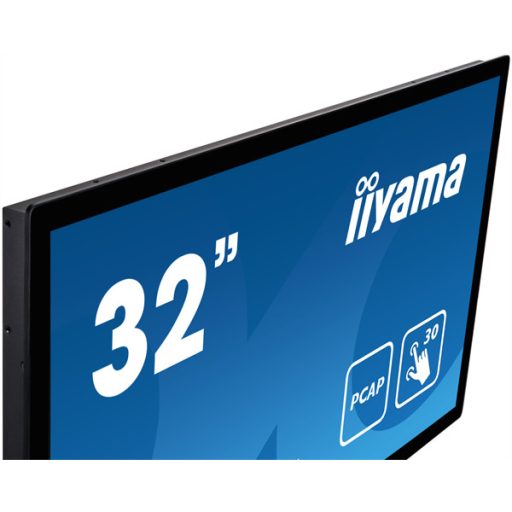 iiyama 24/7 touch monitor, 31,5", 1920 x 1080, 16:9, 500cd, 8ms, 3000:1, VGA/HDMI/DP TF3215MC-B2