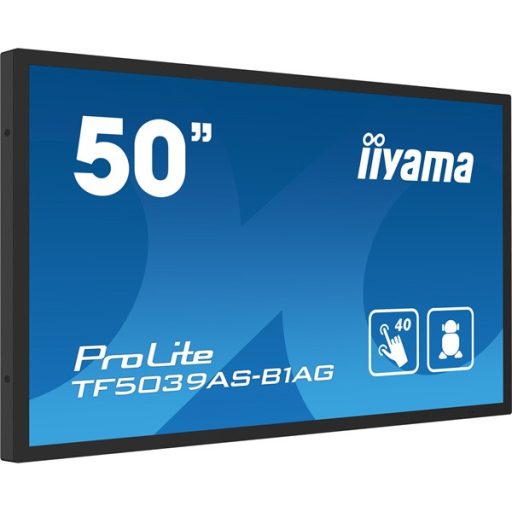 iiyama 24/7 interaktív kijelző, 49,5" 3840 x 2160 , 16:9, 500cd, 9,5ms,5000:1, HDMIx2/DP/USBx2/RS-232C/RJ45