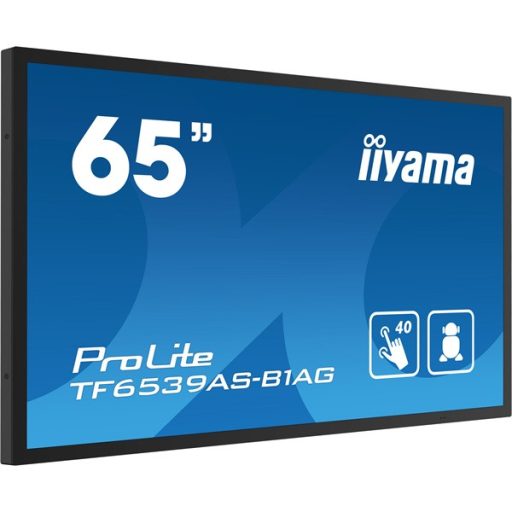 iiyama 24/7 interaktív kijelző, 64,5" 3840 x 2160 , 16:9, 500cd, 8ms, 1200:1, HDMIx2/DP/USBx2/RS-232C/RJ45