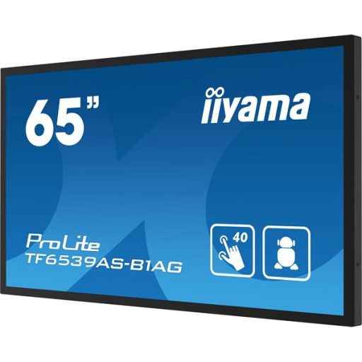 iiyama 24/7 interaktív kijelző, 64,5" 3840 x 2160 , 16:9, 500cd, 8ms, 1200:1, HDMIx2/DP/USBx2/RS-232C/RJ45