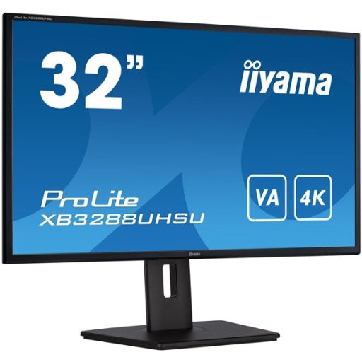 iiyama Prolite monitor, 31,5", 3840 x 2160, 16:9, 300cd, 3ms, 3000:1 HDMIx2/DP/USBx2, XB3288UHSU-B5