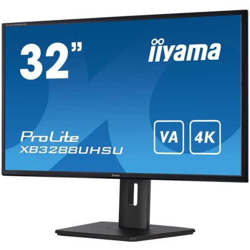 iiyama Prolite monitor, 31,5", 3840 x 2160, 16:9, 300cd, 3ms, 3000:1 HDMIx2/DP/USBx2, XB3288UHSU-B5