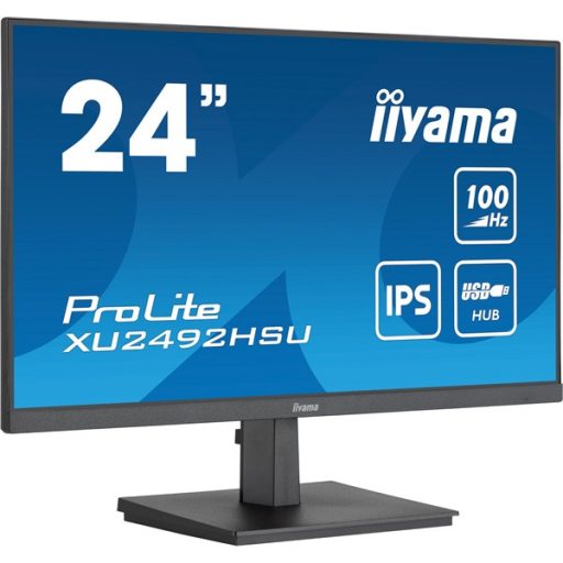 iiyama Prolite monitor, 23,8", 1920 x 1080, 16:9, 250cd, 0,4ms, 1300:1 HDMI/DP/USBx4, XU2492HSU-B6