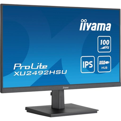 iiyama Prolite monitor, 23,8", 1920 x 1080, 16:9, 250cd, 0,4ms, 1300:1 HDMI/DP/USBx4, XU2492HSU-B6