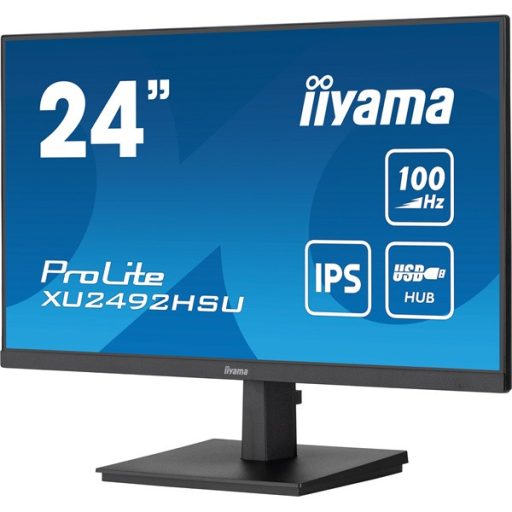 iiyama Prolite monitor, 23,8", 1920 x 1080, 16:9, 250cd, 0,4ms, 1300:1 HDMI/DP/USBx4, XU2492HSU-B6