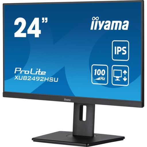 iiyama Prolite IPS monitor, 23,8", 1920 x 1080, 16:9, 250cd, 0,4ms, 1300:1 HDMI/DP/USBx4, XUB2492HSU-B6