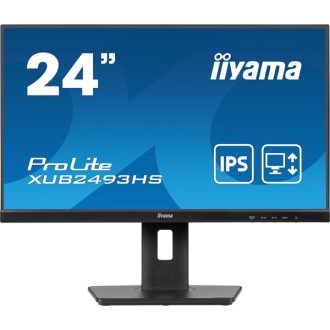   iiyama Prolite IPS monitor, 23,8", 1920 x 1080, 16:9, 250cd, 0,5ms, 1300:1 HDMI/DP, XUB2493HS-B6