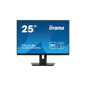   iiyama Prolite IPS monitor, 25", 1920 x 1200, 16:10, 300cd, 4ms, 1000:1, VGA/HDMI/DP/USBx2, XUB2595WSU-B5