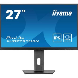   iiyama Prolite IPS monitor, 27", 1920 x 1080, 16:9, 300cd, 1ms, 1000:1, HDMI/DPx2/USB-Cx2/USBx4/RJ45, XUB2797HSN-B2