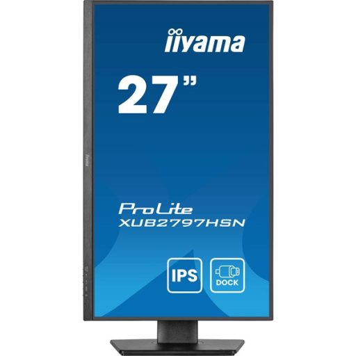iiyama Prolite IPS monitor, 27", 1920 x 1080, 16:9, 300cd, 1ms, 1000:1, HDMI/DPx2/USB-Cx2/USBx4/RJ45, XUB2797HSN-B2