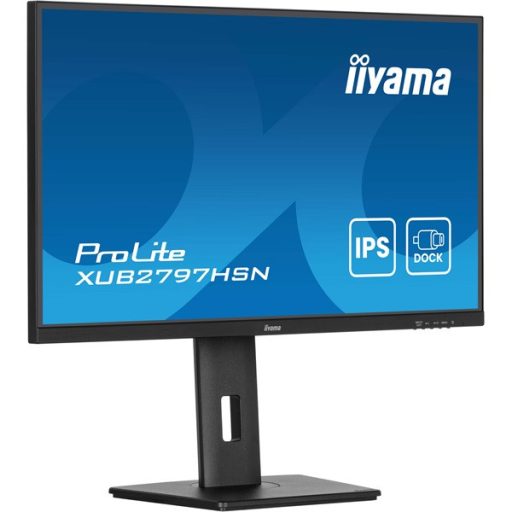iiyama Prolite IPS monitor, 27", 1920 x 1080, 16:9, 300cd, 1ms, 1000:1, HDMI/DPx2/USB-Cx2/USBx4/RJ45, XUB2797HSN-B2