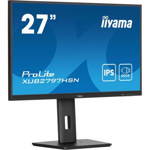 iiyama Prolite IPS monitor, 27", 1920 x 1080, 16:9, 300cd, 1ms, 1000:1, HDMI/DPx2/USB-Cx2/USBx4/RJ45, XUB2797HSN-B2