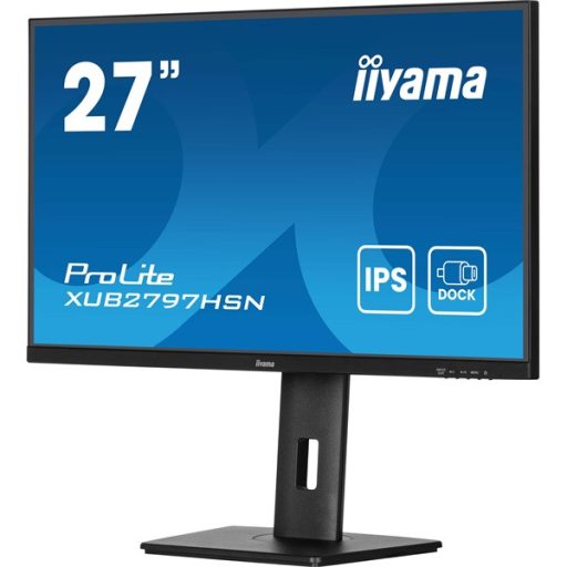 iiyama Prolite IPS monitor, 27", 1920 x 1080, 16:9, 300cd, 1ms, 1000:1, HDMI/DPx2/USB-Cx2/USBx4/RJ45, XUB2797HSN-B2