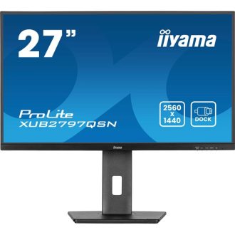   iiyama Prolite IPS monitor, 27", 2560 x 1440, 16:9, 300cd, 1ms, 1300:1, HDMI/DPx2/USB-Cx2/USBx4/RJ45, XUB2797QSN-B2