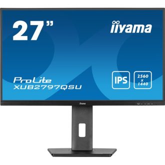   iiyama Prolite IPS monitor, 27", 2560 x 1440, 16:9, 300cd, 1ms, 1300:1, HDMI/DP/USBx2, XUB2797QSU-B2
