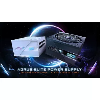   GIGABYTE Tápegység AORUS ELITE 850W 80+ Platinum moduláris Gen 5.1