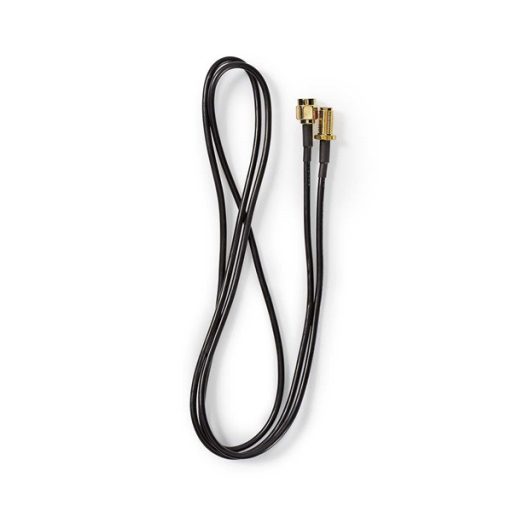 Nedis CSGL02210BK10 SMA kábel, RP SMA férfi, RP SMA női, Aranyozott, 50 Ohm, Egyetlen árnyékolt, 1 m
