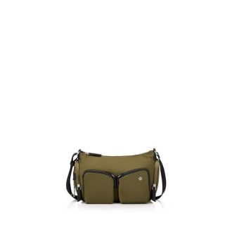   SAMSONITE Válltáska 154017-1635 Blazing SHOULDER BAG 2 COMP OLIVE GREEN, Zöld