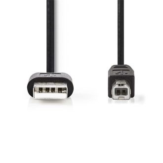   Nedis CCGL60101BK20 USB2.0, USB A - B kábel, 480Mbs, hossz 2m
