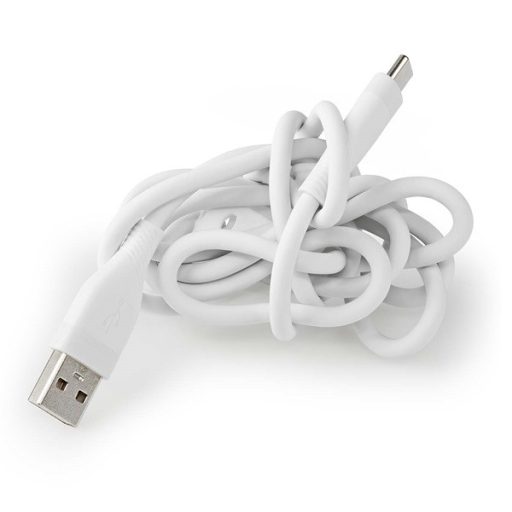 Nedis CCGB60800WT15 flexibilis USB A - USB C (USB-C) kábel, USB2.0, 15W, hossz 1,5m, fehér rugalmas szilikon