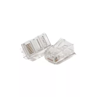 KELINE Univerzális RJ45/u dugó, 8p8c, 50µ Au CAT5E