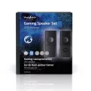 Nedis GSPR10020BK aktív gamer hangszóró 2.0, USB tápellátás, 3,5 mm jack, 18 W, Hangerőszabályozó